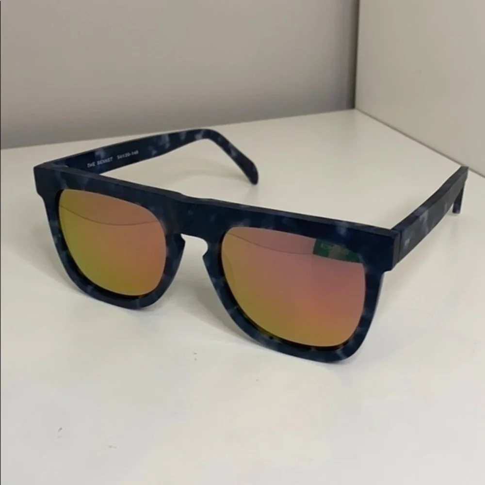 Komono Bennet Matte Indigo Demi Sunglasses blue
